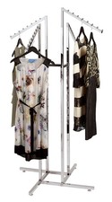 SSWBasics 4 Way Clothing Rack With 4 Slanted Arms