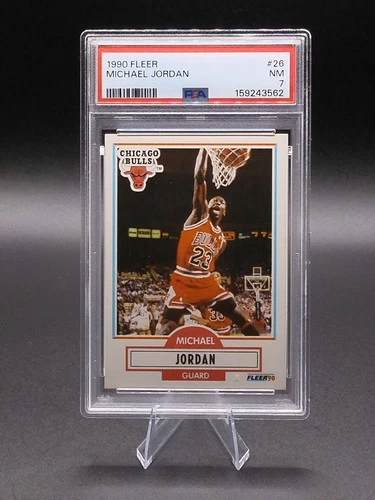1990 Fleer #26 Michael Jordan Chicago Bulls HOF GOAT PSA 7