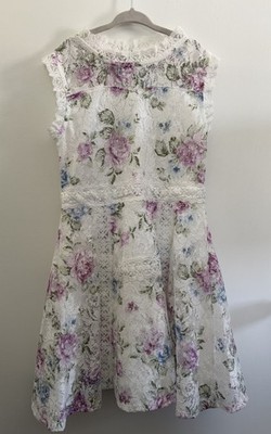 Knit Works Girls Floral Lace Dress Size 8, Sleeveless, NWOT