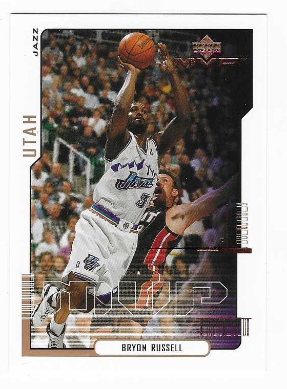 2000-01 Upper Deck MVP Bryon Russell Utah Jazz Basketball Card #173