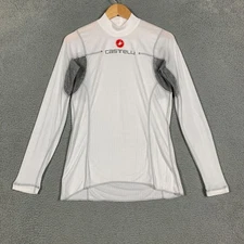 Castelli Flanders Base Layer Men's XL White Rosso Corsa Long Sleeve Warm Cycling