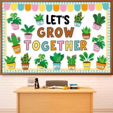 Greenery Bulletin Board Set Potted Plant Back to School Classroom Decoration ...