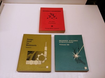 3x Vintage Welding Design & Materials Engineering Study Books
