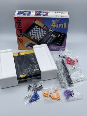 Saitek 4 In 1 Electronic Chess and Checkers Sealed Pieces Never Used