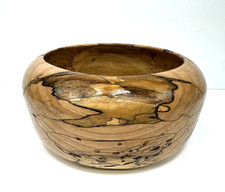10" x 5" Spalted Maple Firewood Turned Wood Decorative Bowl