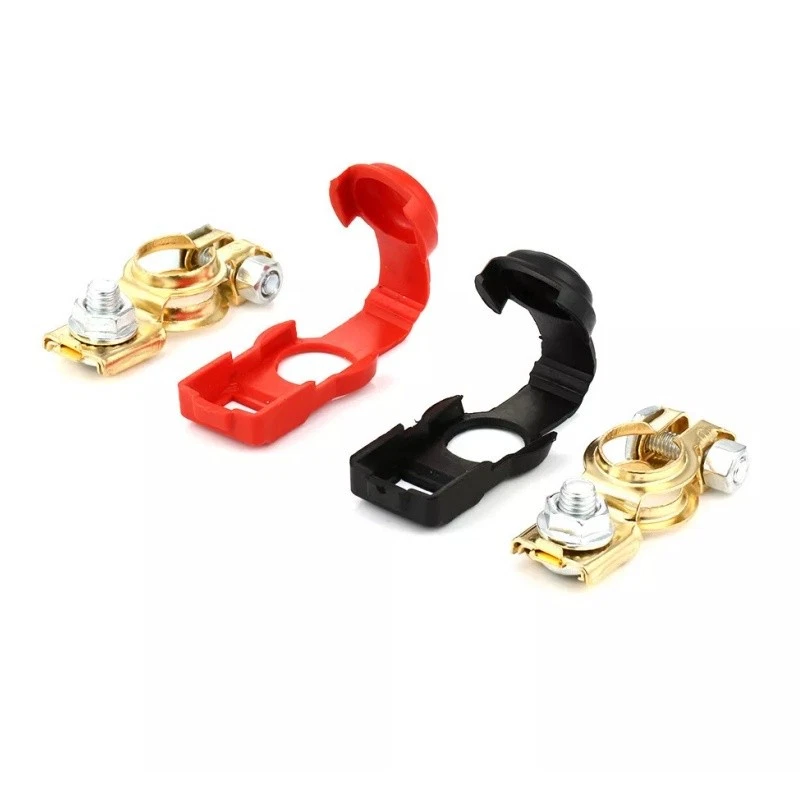 пара автомобильных аккумуляторов клемм зажим соединитель регулируемый положительный + Nagative - Изображение 4 из 4