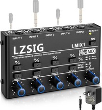 LZSIG Mini Audio Mixer,Stereo Line Mixer for Sub-Mixing,Ultra... 