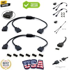 ARGB Splitter Cable, 1-to-2 Female to Female 5V 3 Pin Addressable RGB Splitte...