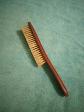 Vintage HERS Clothing Brush Pure Nylon Bristle Leather Decent Condition USA Htf