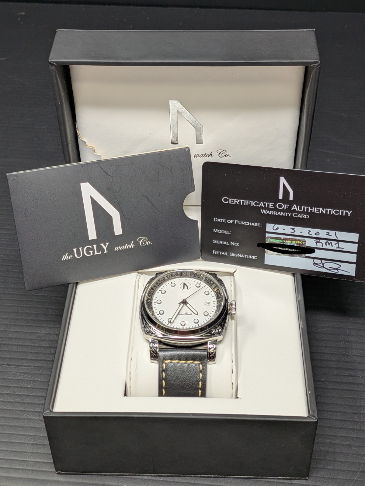 The Ugly Watch Co RM1 Rista Marka Automatic Mens Watch White Dial Box image 2