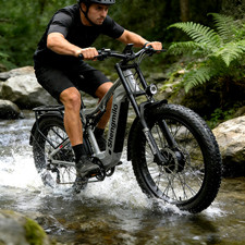 26" Off-Road Fat Tire E-Bike Dual Motor 2000W 48V 17.5Ah E-Bicycle Oil Brakes