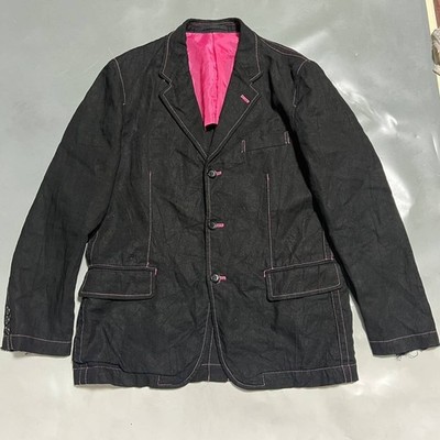Classic AD2005 Pink Period COMME des GARCONS HOMME PLUS 3B Linen Jacket Black S