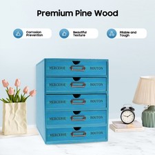 Vintage 5-Tier Drawer Cabinet Desk Organizer ...