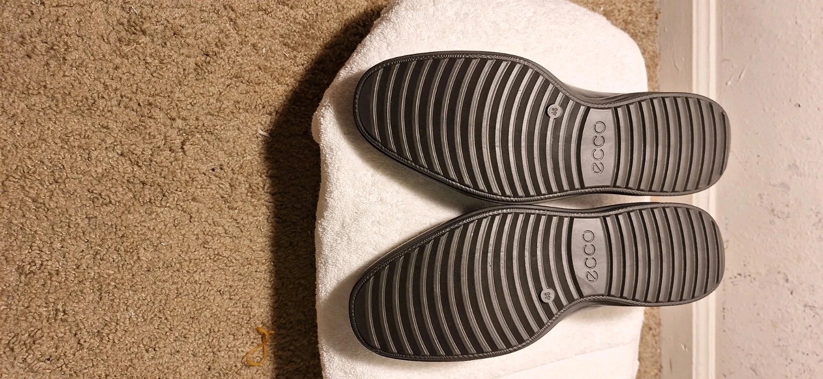 Scarpe eleganti Ecco Windsor da uomo US 13 13 5 nere in pelle scarpe eleganti slip on NUOVE