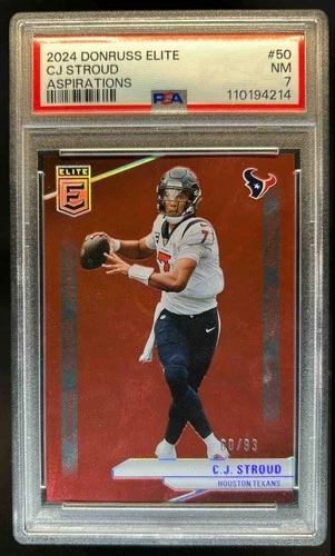 2024 Donruss Elite CJ Stroud Aspirations #/93 Texans PSA 7