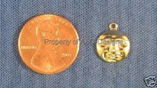 25pc Gold Plated Happy Man on Moon Charms 5807