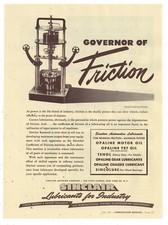 1947 Sinclair Refining Co. Ad: Herschel Coefficient of Friction Machine Pic