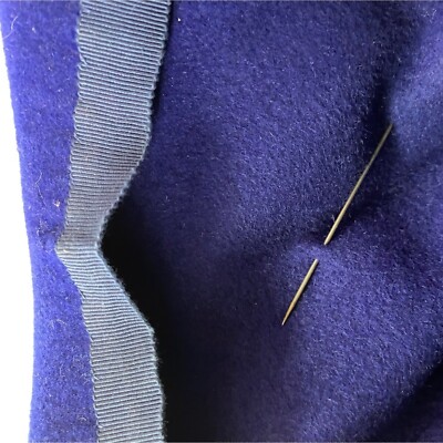 Vintage 1940s 1950s Solange de Fabry Hat Felt Pin Paris Blue Deitrich Fedora Vintage 1940s 1950s Solange de Fabry Hat Felt Pin Paris Blue  main image 3