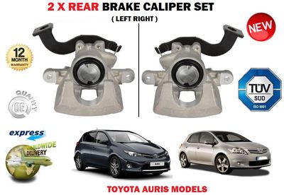 FOR TOYOTA AURIS + ESTATE E15 E18 2009-2017 2X REAR LEFT RIGHT BRAKE CALIPER SET