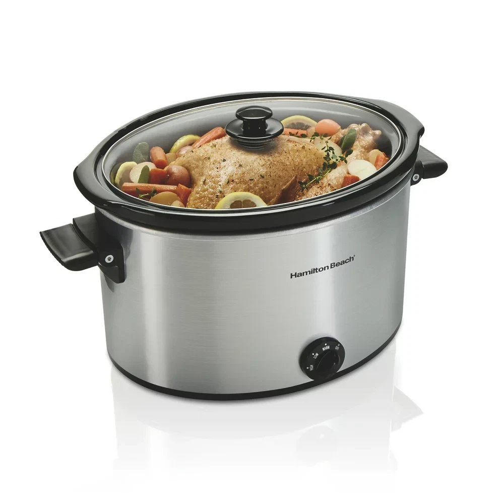 Hamilton Beach Slow Cooker 10 Quart Large Crock Pot Stoneware Kitchen Appliance