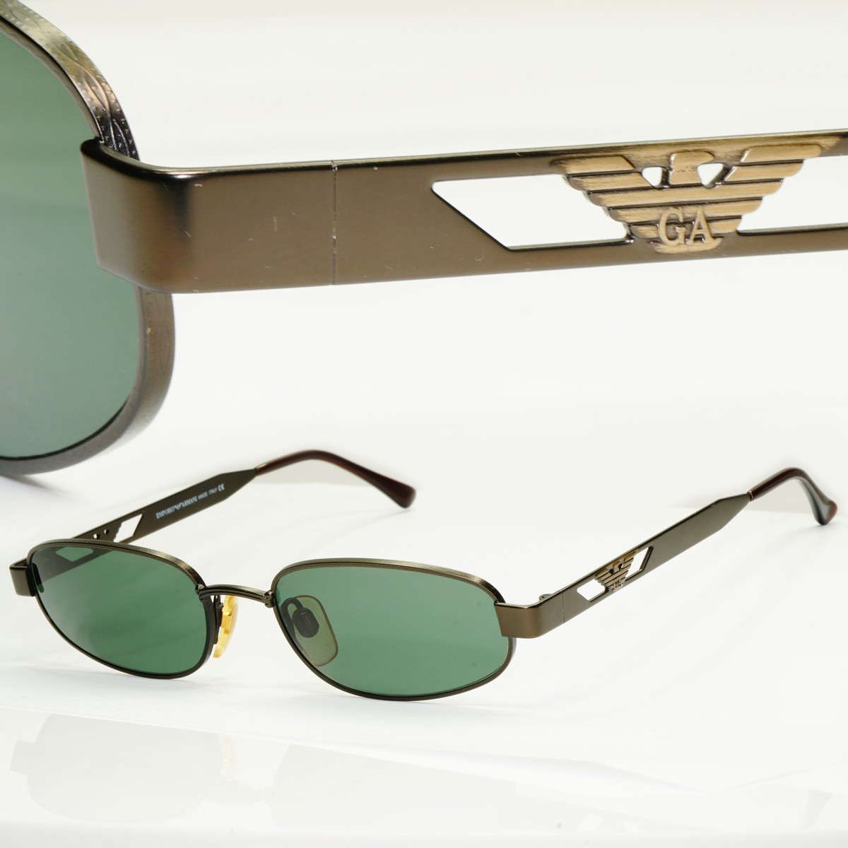 Emporio Armani Sunglasses 1997 Vintage Rectangle Bronze Emporio Armani Sunglasses 1997 Vintage Rectangle Bronze