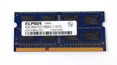 Elpida 4GB PC3-12800S DDR3 2 Rx8z 1600MHz Laptop Memory EBJ41UF8BDU0-GN-F