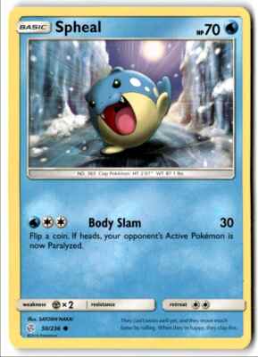 2019 Sun & Moon - Cosmic Eclipse Spheal c Basic/Common #50