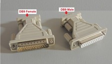 2pk 1 DB9 Female to DB25 Male  1 DB9 Male to DB25 Female  9 to 25 pin Adapter