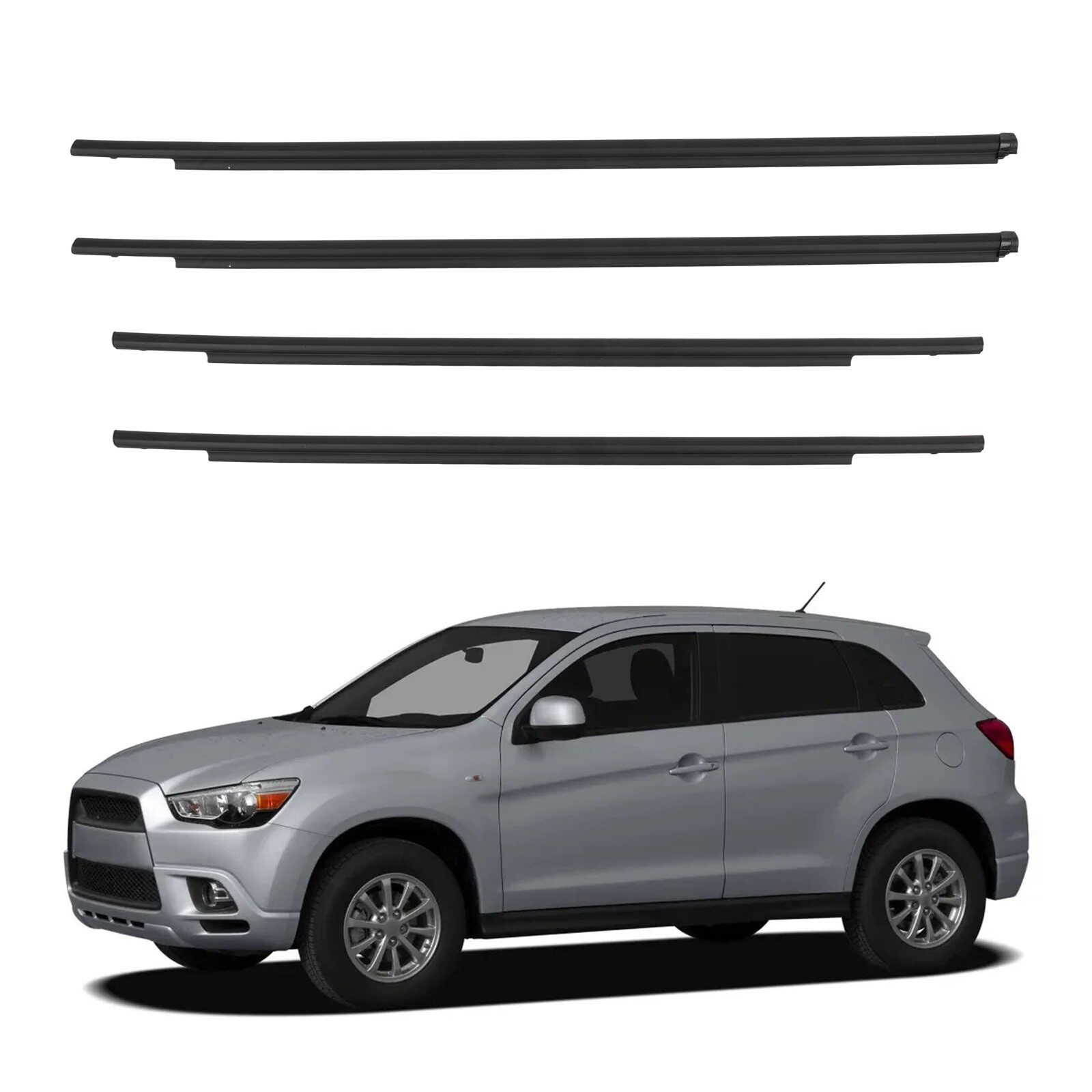 For 2011-2023 Mitsubishi Outlander Sport Window Scraper Seal Belt Weatherstrip