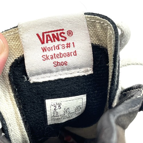 Vans Jungen Skateboard High Top Turnschuhe Schwarz Schuhe Jugend Größe 2,5 Freizeit Klassisch - Bild 13 von 16