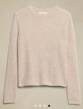 NWT Banana Republic Women’s Cozy Ribbed Beige Oatmeal Sweater XXL 18 20
