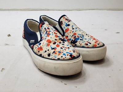 Mudd Poppy Womens Shoes Slip On Sneakers Multicolor Paint Splatter Size 9