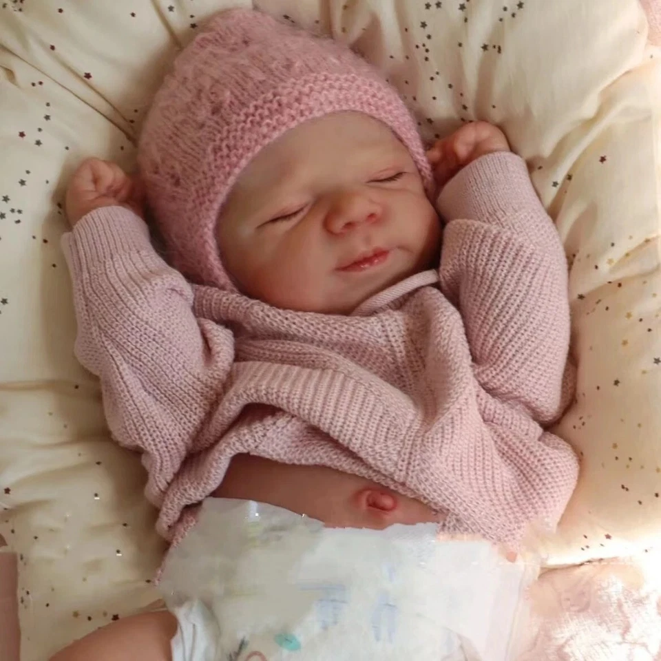 20in Pascale Reborn Baby Girl Full Body Silicone Lifelike Doll Gift for Kids - Image 3 of 4