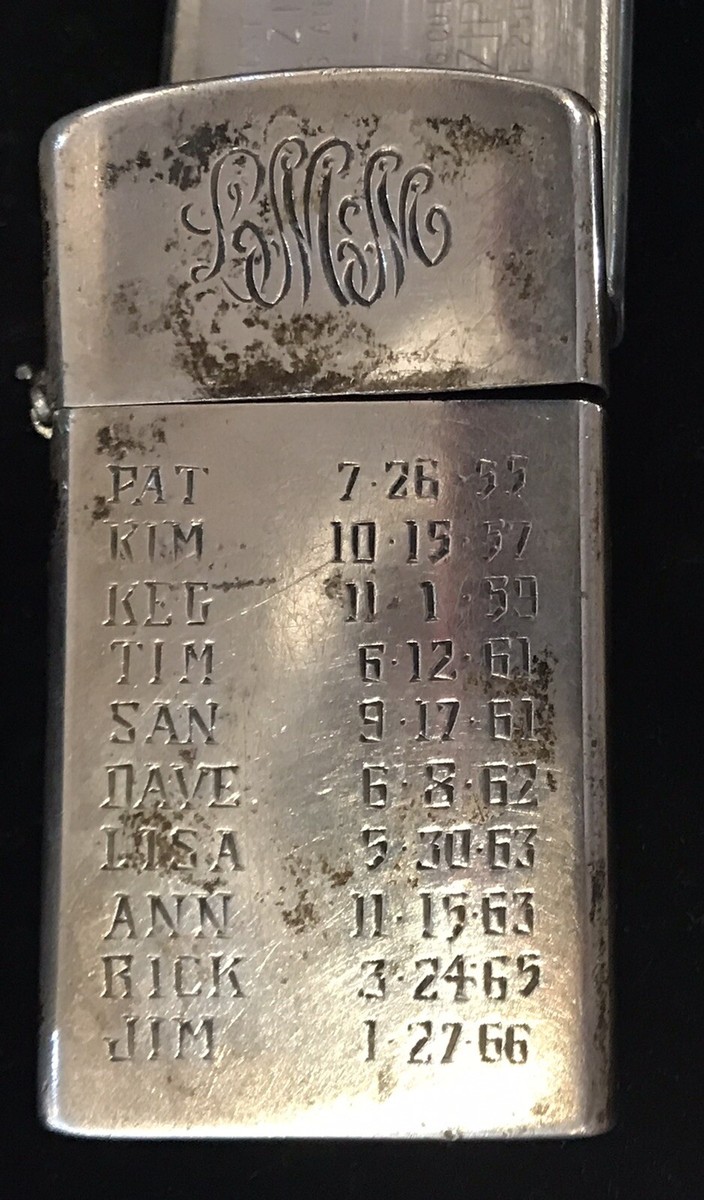 Vintage Zippo Sterling Silver Slim Lighter 1950's | eBay