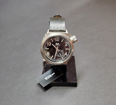 VESTAL Men's Leather Wristwatch - Black - NWT