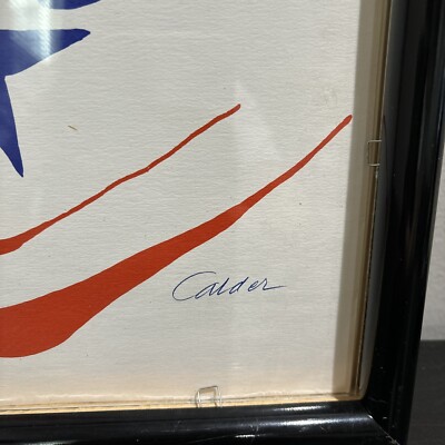 Alexander Calder Stars & Stripes Plate Signed Lithography 12”x15
