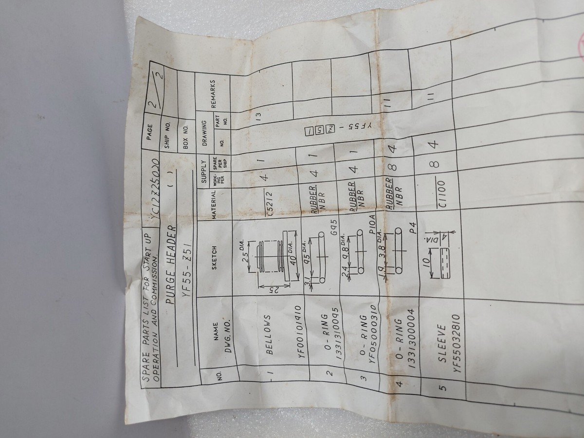 Nagano Keiki YF55-Z51 Purge Header Start Up Operation And