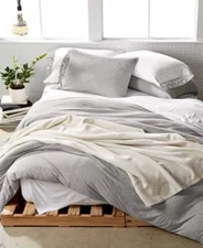 NIP Calvin Klein Modern Cotton, Body Full/Queen Duvet Cover/Bedding - Gray/Grey