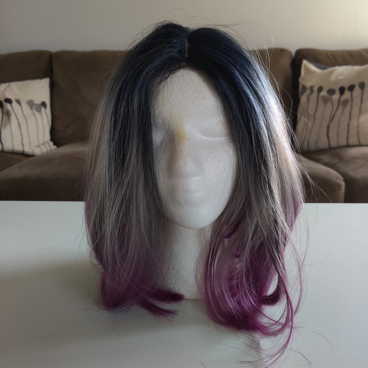Purple Blue Gray Wig Spirit Halloween purple and blue wig Like new | Mercari main image 3