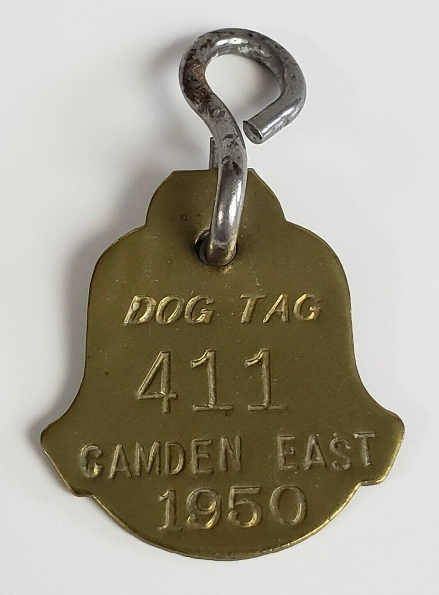 1950 DOG TAG CAMDEN EAST ONTARIO CANADA METAL DOG LICENSE VINTAGE