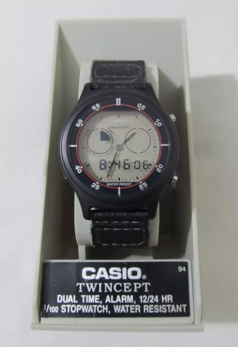 teenager Husarbejde entusiastisk Vintage Casio 1358 AQX-11 Twincept Analog Digital Watch - AS IS | eBay