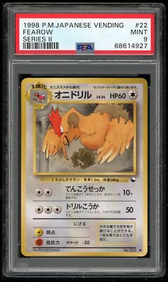 Pokemon Japanese Ori Vending 022 Fearow Series 2 22 1998 Card PSA