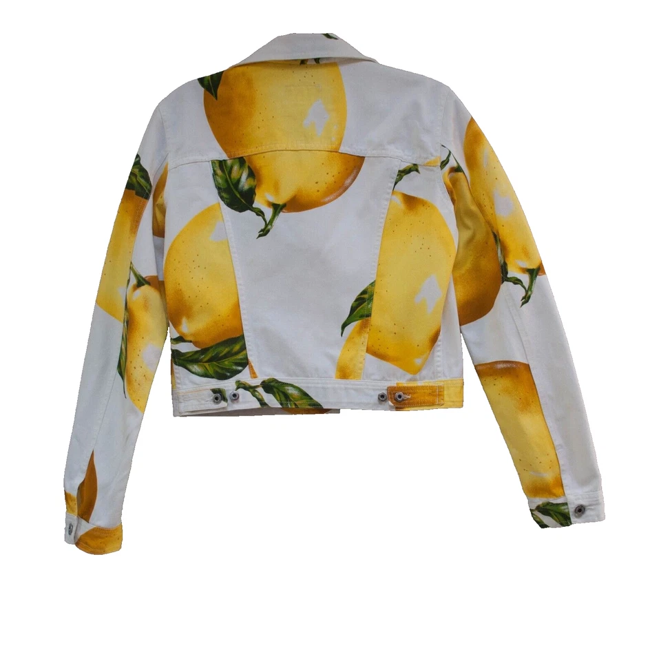 Chaqueta Dolce & Gabbana Auténtica Rara De Colección Estampado Limón Algodón Talla M Foto 3 de 4