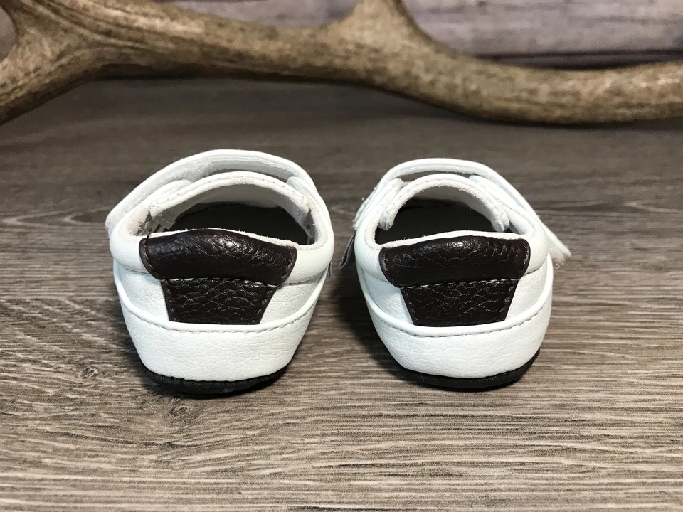 Jack and Lily My Mocs Toddler Round Toe Leather Light Teal Dog Face Sz 0 - 6 mos - Image 4 of 4