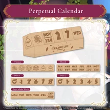 Hololive Takane Lui 3rd Anniversary Celebration - Perpetual Calendar (Wooden)