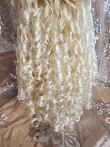Parrucca Donna 1700 Costume Storico Biondo platino PIANURE - Foto 6 di 8