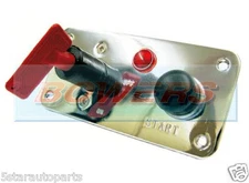 Flip-Up Push Button Engine Start Starter Switch Panel With Removable Battery Key