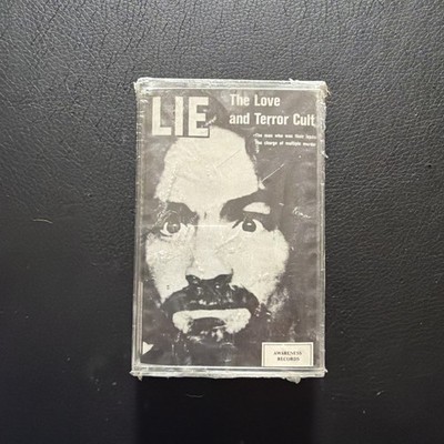 CHARLES MANSON - LIE 1987 SEALED Cassette Tape Awareness Records Import 