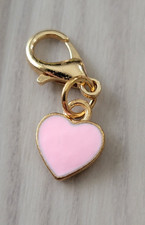Pink Heart  Charm  Zipper Decoration  Lobster Claw Clasp  Keychain