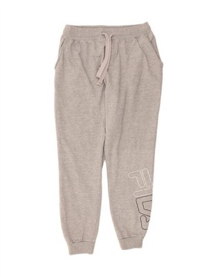 FILA Mens Graphic Tracksuit Trousers Joggers Medium  Grey Cotton AB08